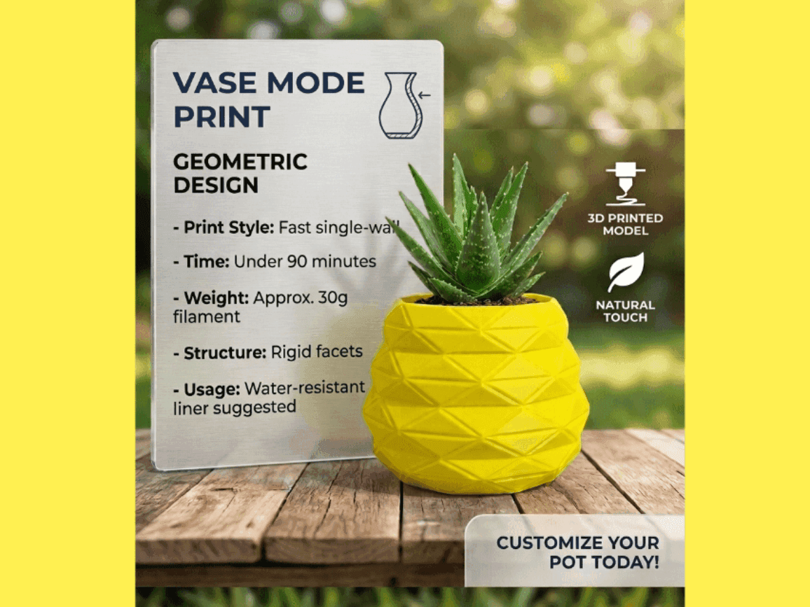 Plant pot #001 - Vase mode print - original
